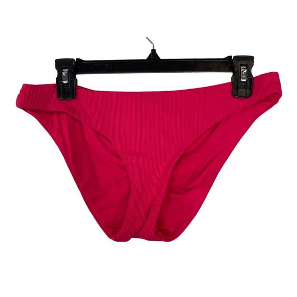 Becca bikini bottoms dark pink ribbed Fine Line L - Picture 1 of 3